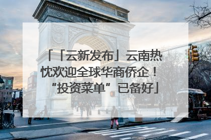 「云新发布」云南热忱欢迎全球华商侨企！“投资菜单”已备好