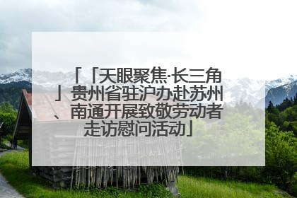 「天眼聚焦·长三角」贵州省驻沪办赴苏州、南通开展致敬劳动者走访慰问活动