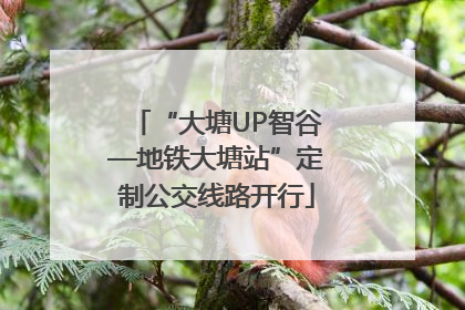 “大塘UP智谷—地铁大塘站”定制公交线路开行