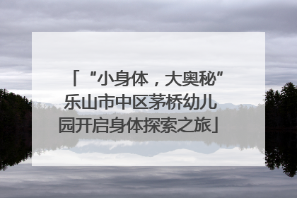 “小身体，大奥秘” 乐山市中区茅桥幼儿园开启身体探索之旅