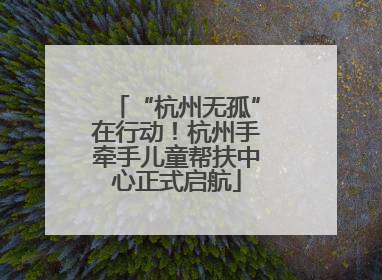 “杭州无孤”在行动！杭州手牵手儿童帮扶中心正式启航