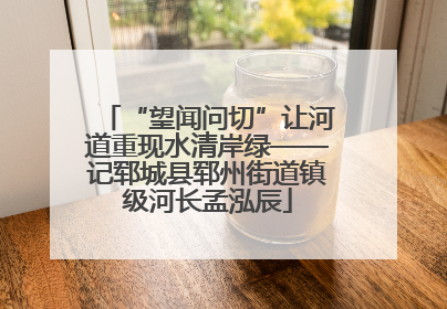 “望闻问切”让河道重现水清岸绿——记郓城县郓州街道镇级河长孟泓辰