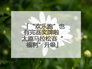 “欢乐跑”也有完赛奖牌啦 太原马拉松赛“福利”升级
