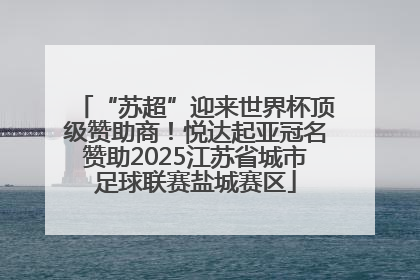 “苏超”迎来世界杯顶级赞助商！悦达起亚冠名赞助2025江苏省城市足球联赛盐城赛区