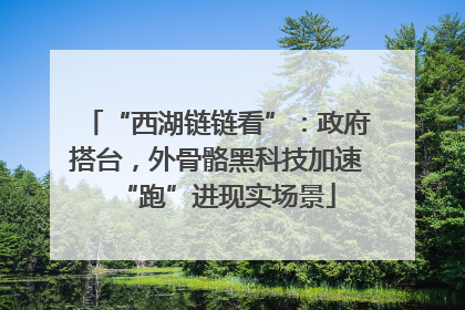 “西湖链链看”：政府搭台，外骨骼黑科技加速“跑”进现实场景