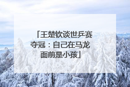 王楚钦谈世乒赛夺冠：自己在马龙面前是小孩