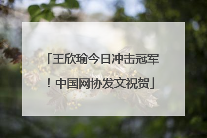 王欣瑜今日冲击冠军！中国网协发文祝贺