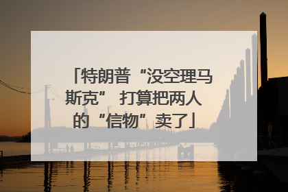 特朗普“没空理马斯克” 打算把两人的“信物”卖了