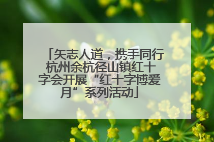 矢志人道，携手同行 杭州余杭径山镇红十字会开展“红十字博爱月”系列活动