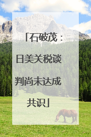 石破茂：日美关税谈判尚未达成共识