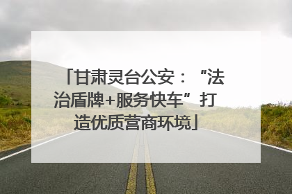 甘肃灵台公安：“法治盾牌+服务快车”打造优质营商环境