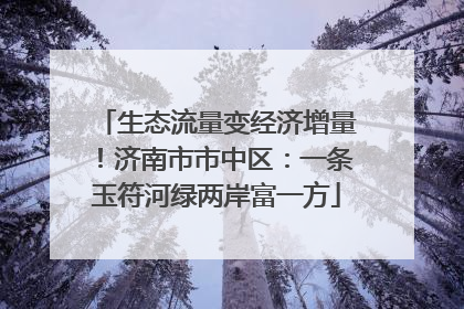 生态流量变经济增量！济南市市中区：一条玉符河绿两岸富一方