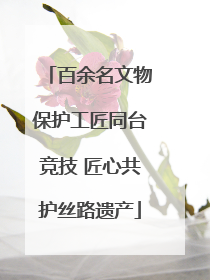 百余名文物保护工匠同台竞技 匠心共护丝路遗产