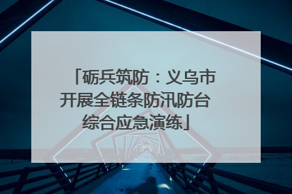 砺兵筑防：义乌市开展全链条防汛防台综合应急演练