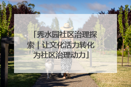 秀水园社区治理探索｜让文化活力转化为社区治理动力