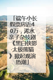 端午小长假票房近40万，浠水亲子杂技剧《黑白侠影·太极熊猫》掀起观演热潮