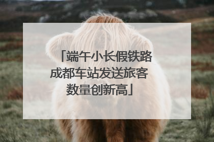 端午小长假铁路成都车站发送旅客数量创新高