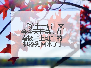 第十一届上交会今天开幕，在南极“上班”的机器狗回来了