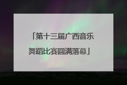 第十三届广西音乐舞蹈比赛圆满落幕