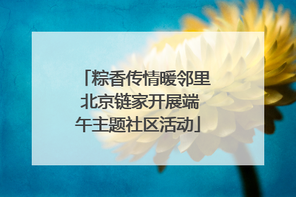 粽香传情暖邻里 北京链家开展端午主题社区活动