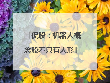 侃股：机器人概念股不只有人形