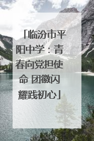 临汾市平阳中学：青春向党担使命 团徽闪耀践初心