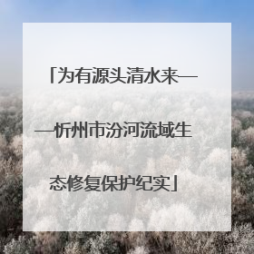为有源头清水来——忻州市汾河流域生态修复保护纪实