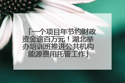一个项目年节约财政资金逾百万元！湖北举办培训班推进公共机构能源费用托管工作