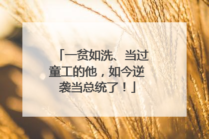 一贫如洗、当过童工的他，如今逆袭当总统了！