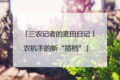 三农记者的麦田日记丨农机手的新“搭档”