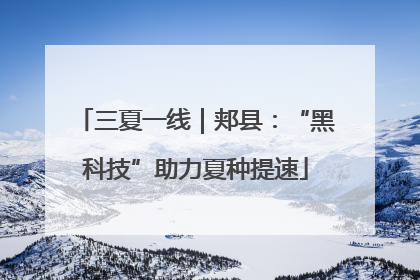 三夏一线｜郏县：“黑科技”助力夏种提速
