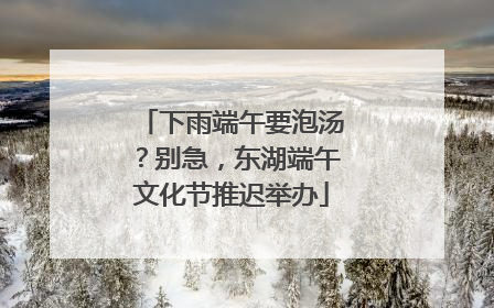 下雨端午要泡汤？别急，东湖端午文化节推迟举办