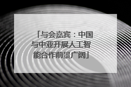 与会嘉宾：中国与中亚开展人工智能合作前景广阔