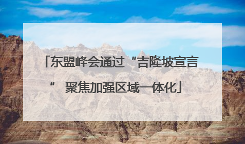 东盟峰会通过“吉隆坡宣言” 聚焦加强区域一体化