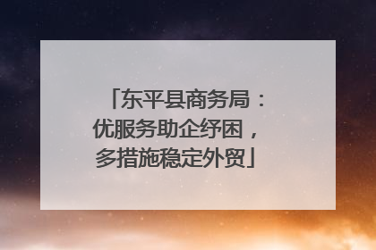 东平县商务局：优服务助企纾困，多措施稳定外贸