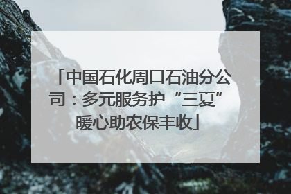 中国石化周口石油分公司：多元服务护“三夏” 暖心助农保丰收