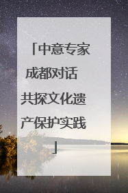 中意专家成都对话 共探文化遗产保护实践
