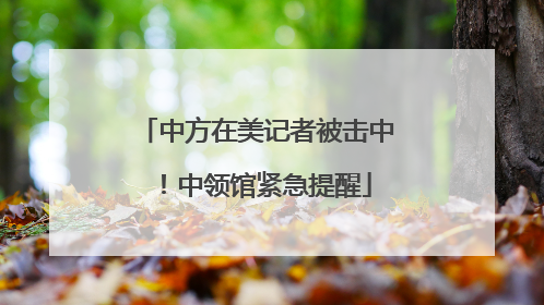 中方在美记者被击中！中领馆紧急提醒