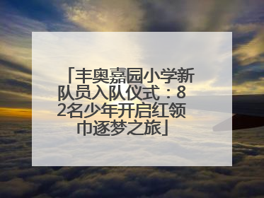 丰奥嘉园小学新队员入队仪式：82名少年开启红领巾逐梦之旅