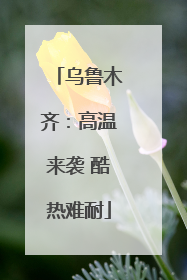 乌鲁木齐：高温来袭 酷热难耐