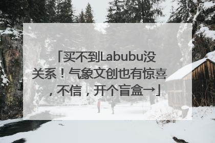 买不到Labubu没关系！气象文创也有惊喜，不信，开个盲盒→