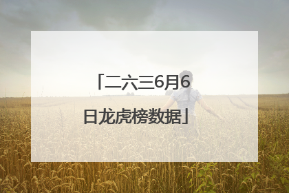 二六三6月6日龙虎榜数据