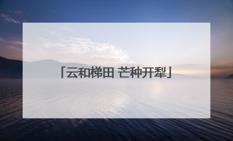 云和梯田 芒种开犁