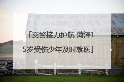 交警接力护航 菏泽15岁受伤少年及时就医