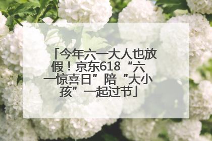 今年六一大人也放假！京东618“六一惊喜日”陪“大小孩”一起过节