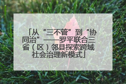 从“三不管”到“协同治”——罗平联合三省（区）邻县探索跨域社会治理新模式