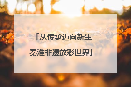 从传承迈向新生 秦淮非遗放彩世界