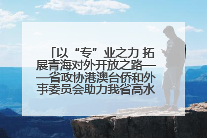 以“专”业之力 拓展青海对外开放之路——省政协港澳台侨和外事委员会助力我省高水平开放和高质量发展