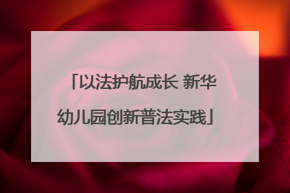 以法护航成长 新华幼儿园创新普法实践