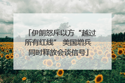 伊朗怒斥以方“越过所有红线” 美国增兵同时释放会谈信号